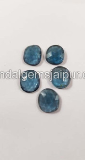 London Blue Topaz Rose Cut Slices